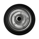 Rueda timonera: repuesto llanta goma y chapa