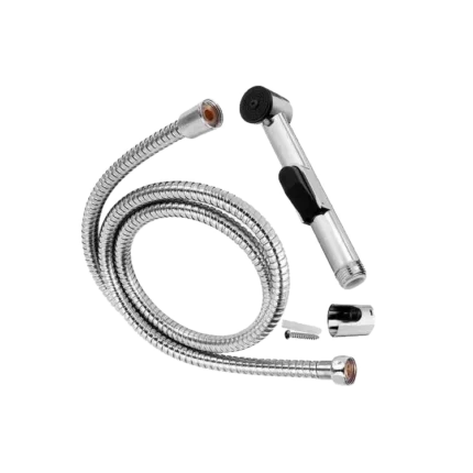 Duchador con corte cromado manguera 1,5 m ABS