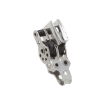 Motón 2 ruedas D17 con arraigo y mordaza Viadana