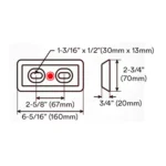 Ánodo de sacrificio placa 160 x 70 x 20cm Performance Metals - Imagen 3