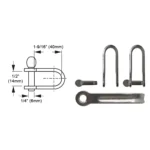 Grillete chapa acero inoxidable 6mm Five Oceans - Imagen 4