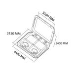 Tapa estando plástico 40 x 32.8 cm Five Oceans - Imagen 6