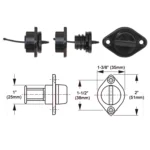 Tapón plástico imperdible negro 25mm Five Oceans - Imagen 5
