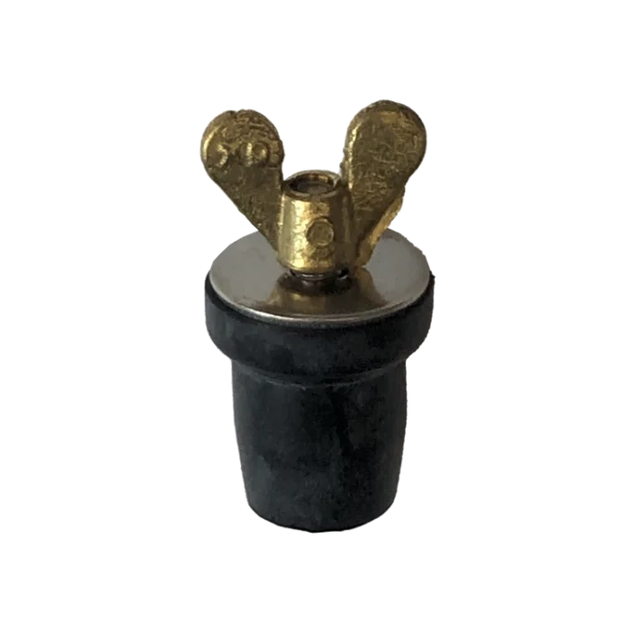 Tapón de goma con mariposa de bronce - Imagen 2
