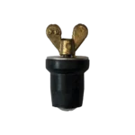 Tapón de goma con mariposa de bronce