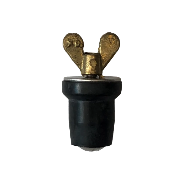 Tapón de goma con mariposa de bronce - Imagen 1