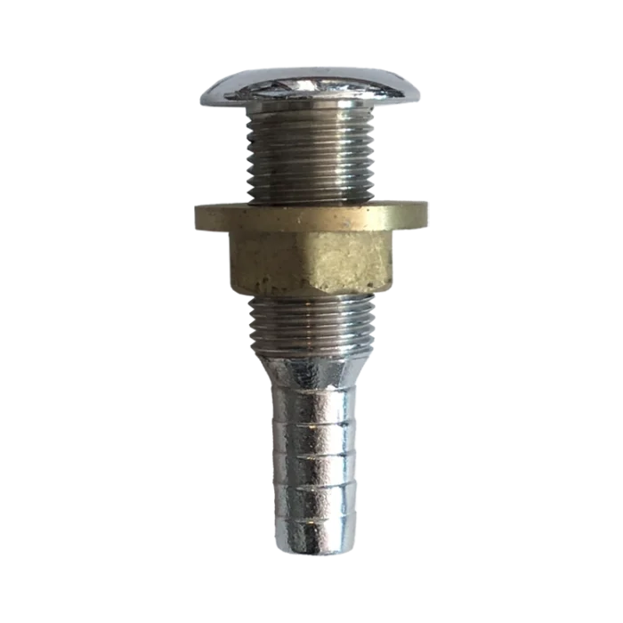 Pasacasco de bronce cromado 1/2" con racor Herrcarr - Imagen 2
