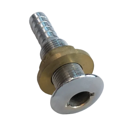 Pasacasco de bronce cromado 1/2" con racor Herrcarr