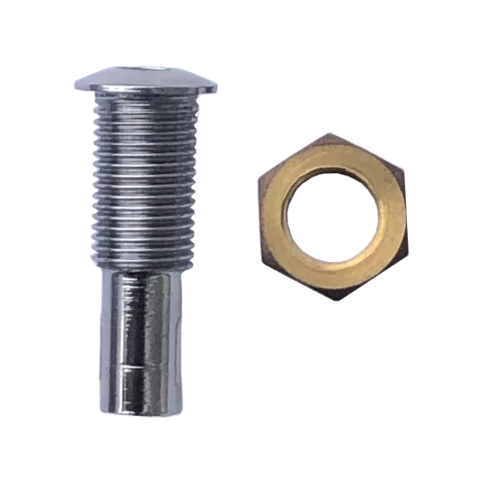 Pasacasco de bronce cromado 3/8" toma de agua Herrcarr - Imagen 2