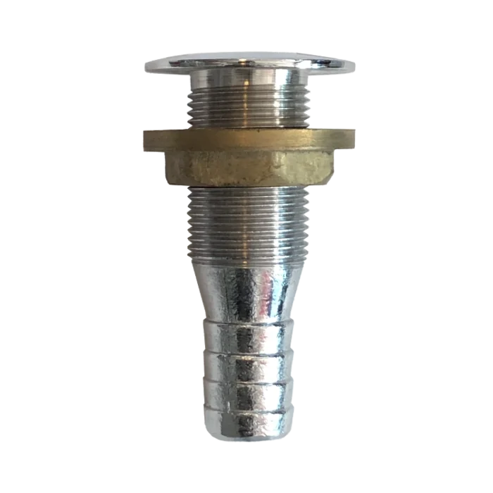 Pasacasco de bronce cromado 3/4" con racor Herrcarr - Imagen 2