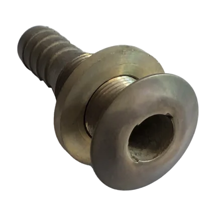 Pasacasco de bronce pulido 3/4" con racor Herrcarr