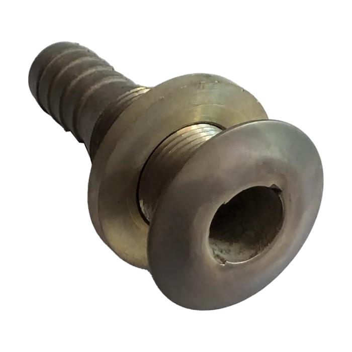 Pasacasco de bronce pulido 3/4" con racor Herrcarr - Imagen 1