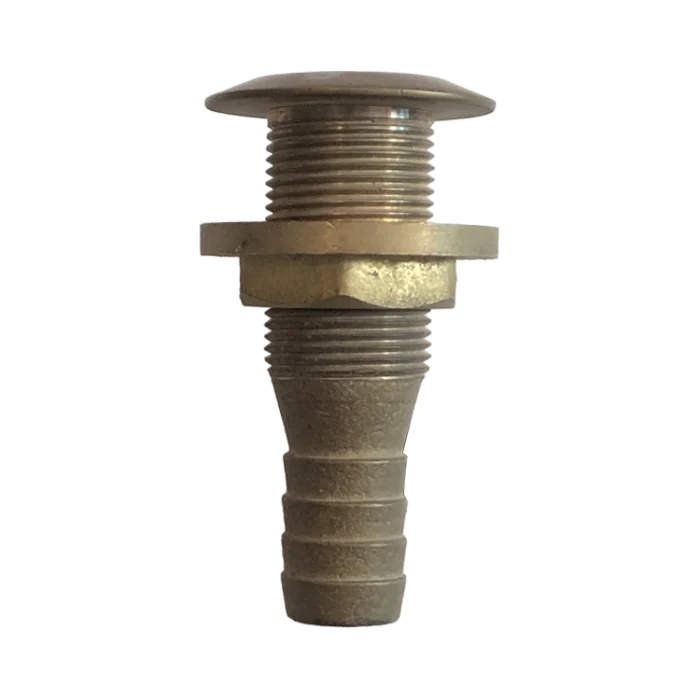 Pasacasco de bronce pulido 3/4" con racor Herrcarr - Imagen 2
