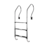 Escalera pileta 3 escalones inoxidable Vulcano