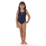 Malla entera niña/juvenil lisa azul marino Heracles - Imagen 3