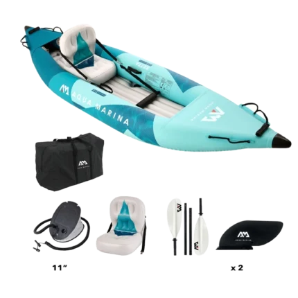 Kayak inflable Betta p/1 persona con accesorios Aqua Marina