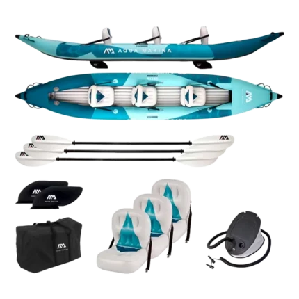 Kayak inflable Betta p/3 personas con accesorios Aqua Marina