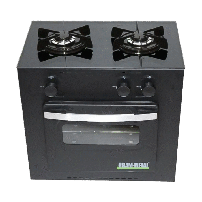 Cocina 2 hornallas Vitro Deluxe Bram Metal - Imagen 1