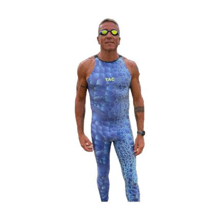 Tac largo hombre c/bretel Reptil azul