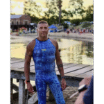Tac largo hombre c/bretel Reptil azul - Imagen 3