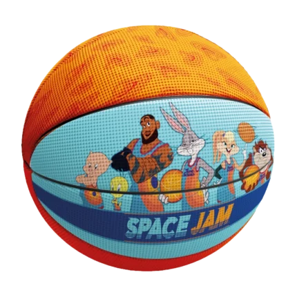 Pelota basquet Space Jam N5 naranja turquesa Warner