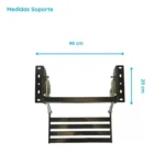 Escalón rebatible simple de metal motorhome o casilla rodante - Imagen 5