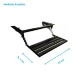 Escalón rebatible simple de metal motorhome o casilla rodante - Imagen 6