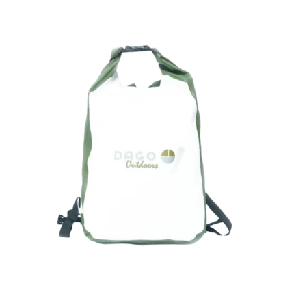 Mochila estanco 40l blanca/verde Dago