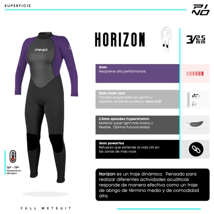 Traje Horizon 3/2.5 mujer Pino - Imagen 3