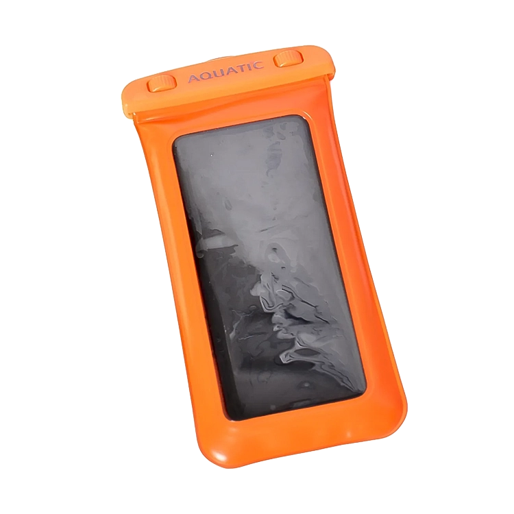 AQ055 ESTANCO PARA CELULAR AQUATIC NARANJA 01 Estanco para celular naranja Aquatic - Imagen 1