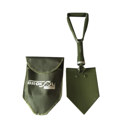 Pala plegable grande con funda Brogas