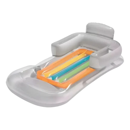 Colchoneta sillón gris inflable posavasos 161 x 89cm Bestway