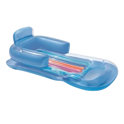 Colchoneta sillón azul inflable posavasos 161 x 89cm Bestway