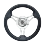 Volante negro poliuretano diámetro 35cm Fayva