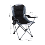 Sillón director reclinable plegable negro Waterdog - Imagen 3