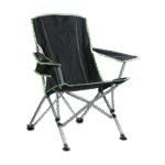 Sillón director plegable polyester negro con verde Waterdog