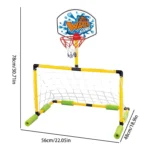 Arco flotante + aro de básquet con inflador Huasheng - Imagen 3