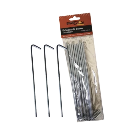 Estaca metálica reforzada 5 mm x 10 u Broksol