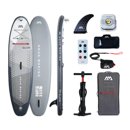 Tabla sup Glow c/luz 140 kg c/accesorios Aqua Marina