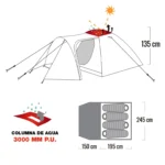 Carpa Kira 4 personas Waterdog - Imagen 5