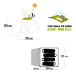 Carpa Sahara 4 personas Waterdog - Imagen 5