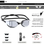 Vortex Mirror negra/plata antiparras Aquon - Imagen 2