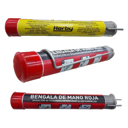 Bengala de mano roja 4 años Herby