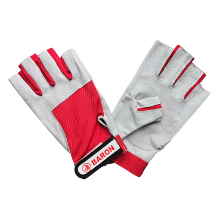 Guantes 5 dedos cortados blanco y rojo Five Oceans