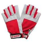 Guantes 5 dedos cortados blanco y rojo Five Oceans - Imagen 2