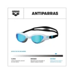 Antiparras The One Mirror azul/blanco 100 Arena - Imagen 4