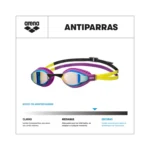 Antiparras Airspeed Mirror acqua/violeta 110 Arena - Imagen 5