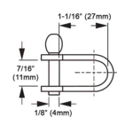 Grillete chapa acero inoxidable 4mm Five Oceans - Imagen 4