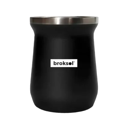 Mate térmico 250 ml negro Broksol