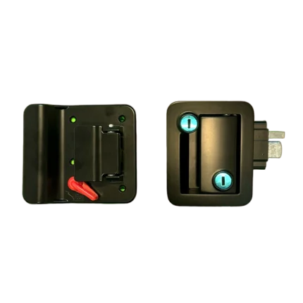 Cerradura puerta acceso c/llave y traba interior Caram